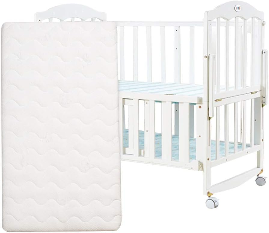 CHUTD Rocking Crib and Large Bed Stitching Mosquito Net Mattress Swing Multifunction No Smell Mobile and Flexible Baby Stable, 2 Styles (Size : A-105x61x94cm)