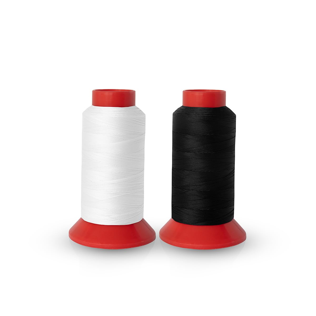 Realm Bonded Nylon Sewing Thread 500/3000 metre Size 40s for Upholstery, Outdoor Market, Drapery, Beading, Luggage, Purses (Black & White 500m (Twin Pack))