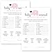 Pink Elephant Baby Shower Game Animal Match ( 25 Pack )