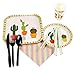 RiscaWin Cactus Birthday Party Tableware Set, Party Set Serves 10,Paper Plates,Paper Cups,Paper Straws,Napkins,Plastic Knives, Plastic Spoon,Plastic Forks– Complete Party Pack (Cactus) …