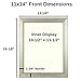 Icona Bay 11x14 Silver Picture Frame, French Baroque Style Photo Frame 11 x 14, Wall Mount or Table Top, Regency Collection