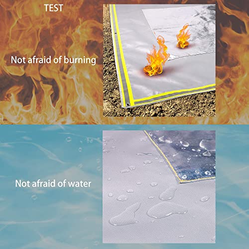 Fire Pit Mat Heat Resistant Ember Mat67 x 60" ,Fireproof Mat,Grill Fire