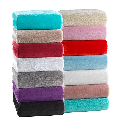 MALIKA® Premium warme Spannbettlaken Cashmere-Touch Bettlaken Jersey Fleece Spannbetttuch Laken, Farbe:Creme, Größe:2er Set 90-100 x 200 cm