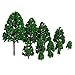 12pcs 1.2 inch - 6.3 inch 1/50 Green Model Tree Train Set Scenery Landscape