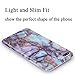 iPhone 7 Plus Case, Wastou(TM) [Marble Stone Pattern Series] Soft TPU Creative Marble Case for iPhone 7 Plus (Mystery Blue)