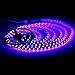 SUPERNIGHT 16.4ft 5050 RGB Strip Waterproof Black PCB, 300 LED Color Changing Rope Lights for Bedroom, Christmas Day, Halloween Decoration