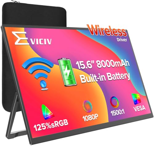 Wireless Portable Monitor Battery 15.6" Wireless