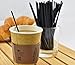 Gmark Plastic Stirrer, Sip Stirrer, Drink Stirrer Straws Black, Stir Sticks - Perfect For Coffee and Cocktail Beverage 5-3/4 Inches 2000 pcs (2 Boxes of 1000) GM1001a