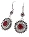 Bohemia national wind restoring ancient ways sunflower earrings (Red)