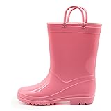 EUXTERPA Girls Waterproof Rain Boots Kids Toddler