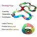 Race Car Track,  Building Track toy Set w Bend A Path Glow-in-the-Dark Car for 3 years old kids 240PCS