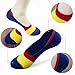 5 pairs Men's No Show Socks Sport Rainbow Low Cut Cotton Non Slip Funny Liner Boat Socks(Size:7-12) (Colorful Stripe)