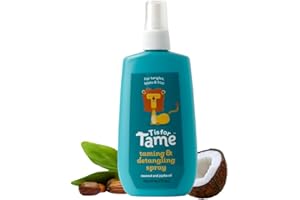 T is for Tame Kids Detangling Spray – Alcohol-Free Hair Tamer for Tangles, Knots & Frizz – Natural & Gentle Leave-In Conditio