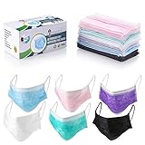 HouseHold Impressions 60 Pack 3-Ply Multi-Color Extra Thick Disposable Medical Dental Surgical Face Masks | Hypoallergenic Mouth & Nose Covers | Protects from Sickness, Flu, Bacteria, Dust, Pollen