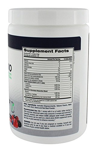 NF Sports Natural Amino - Post-Workout Recovery Drink Mix Made With Vegetable-Based BCAAs - Promotes Muscle Tissue Repair - Fruit Punch Flavor - 100% Satisfaction Guaranteed