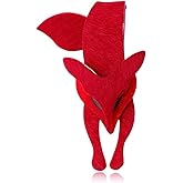 Fashion Fox Pin Brooch For Women Big Cute Acrylic Animals Brooch Lapel Pin Vintage Scarf Clip Female Jewelry