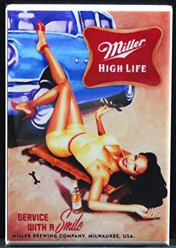 Auto Shop Pinup Girl Refrigerator Magnet.