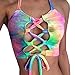 NEARTIME Women's Vest, Bandage Bikini Crop Top Hollow Out Multicolor Ladies Tops (S)