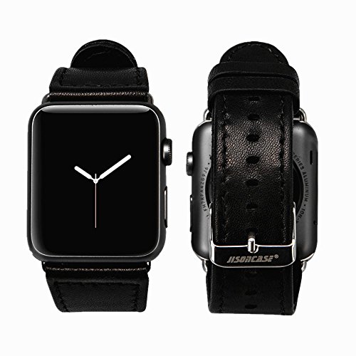 Jisoncase 42mm apple watch band genuine lambskin leathe…