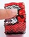 Mermaid Sequin Color Changing Reversible Bracelet / Elegant Adjustable Wristband,Small-Med,Red/Silver & Blue/Purple (2 Count)