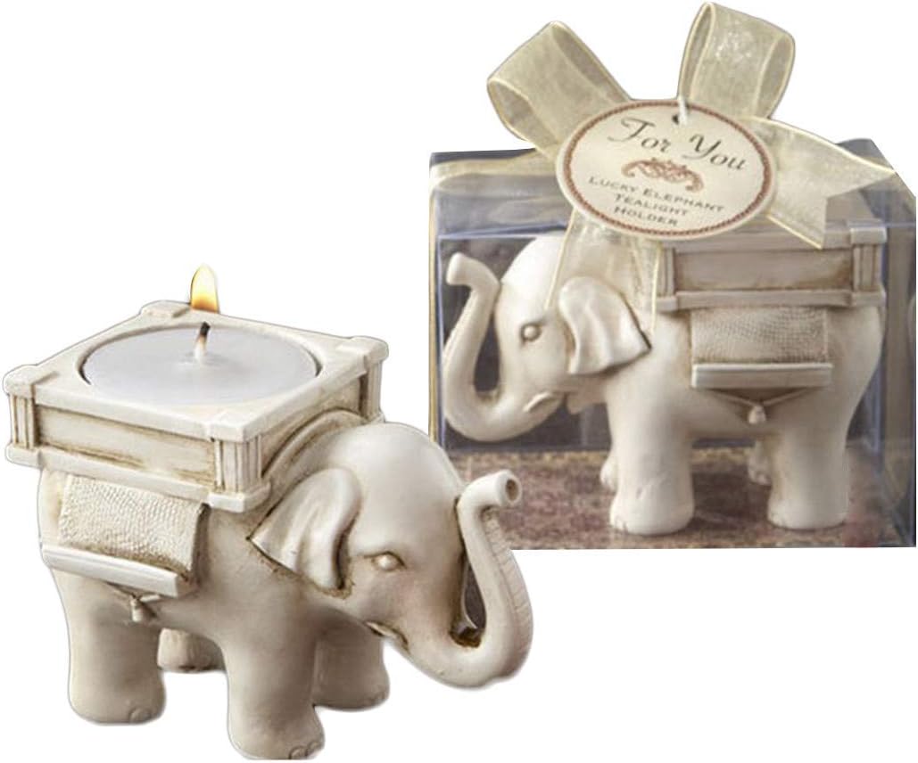 Candle Tealight Holder Candleholders for Votive Birthday Candles Home Decoration Elephant Design Pack of 2: Home & Kitchen