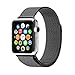 Lumina Apple Watch Band with Magnetic Lock-Lumina Milanese Style Watch Loop Stainless Steel Bracelet Strap Band-No Buckle Required-Black