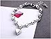 Sekluxy Ocean Hearts Bracelet with Swarovski Crystal,White Gold Plated Adjustable Tennis Bracelet in Gift Box