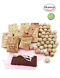 GREENLE Moth balls Repellent for Closets Storage Anti Moth With Natural Camphor Wood Root Blocks And Moth Protection Freshener for Clothes Drawer Household Essentials Accessories Pack 58pieces