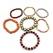 TQS Stacked Bracelets 7Pcs Multi Layers Bracelet Bohemian Stretch Beaded Bangle Chain