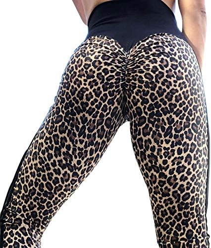 lumiyo Womens Yoga Pants Stretchy Skinny High Waisted Ruched Butt Lifting Long Workout Leggings