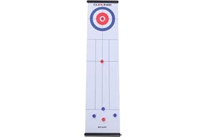 RiToEasysports Desktop Curling Game for Kids and Family with Large Roll Up Mat Portable Indoor Outdoor Tabletop Fun Interacti