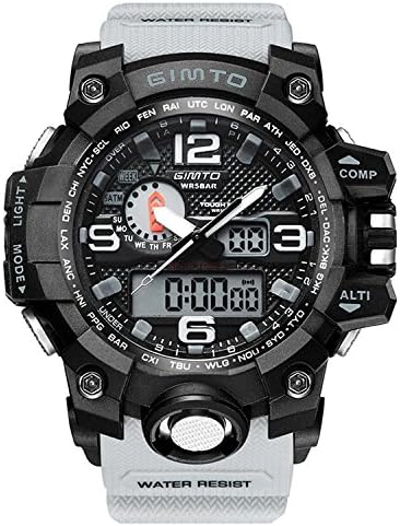 Men's Analog Digital Sports Watch LED Large Military Watches Waterproof Casual Stopwatch Army Watch