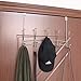 2pcs Mebbay Over The Door 10 Hooks Rack, Heavy Duty Door Hanger Organizer for Clothes Towels, Silver