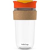 SoleCup. Large Travel Mug - Reusable Insulated Coffee Mug - 18oz/530ml BPA-Free Hot Drink Travel Mug with Lid & Cork Band (Red, 18oz)
