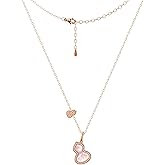 AICase 18K Gold Plated Sterling Silver Gourd Pendant Necklace for Women,Dainty Pendant Charm Necklace Adjustable Chain Trendy Party Jewelry Gift for Mom Her Wife Sister Girls