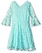 As U Wish Big Girls' Allover Lace Bell Sleeve Dress