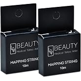 BOLUOYIN Pre-Inked Brow Mapping String for Microblading Eyebrow Marker Thread Tattoo PMU Microblading string Measuring Tool for Marking Symmetrical Eyebrows (Pre-Inked (2 Pack))
