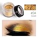 Red&Black Shimmer Eyeshadow Powder Glitter Shimmer Pearl Dust Powder for Face and Body 3g (Gold)