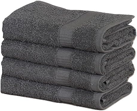 Gold textiles Premium Hotel Quality Large Hand Towels (24 Pack,Grey,16x30 inches) - Luxury Salon Towels- Multipurpose Use for Bath, Hand, Face, Gym and Spa -Soft, thick &amp; Highly Absorbent (24, Grey)