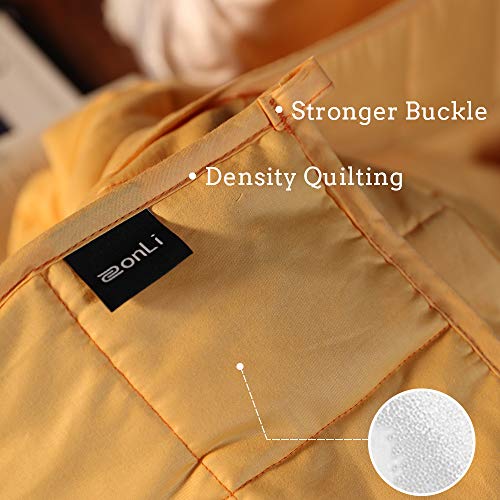ZonLi Small Weighted Blanket 5 lbs(36''x48'', Orange), Cooling Weighted