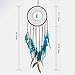 Ricdecor Handmade Indian Peacock Feathers Dream Catcher Wall Hanging Car Hanging Decoration Ornament 18 Inch Long (Blue Diamond)