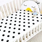 black and white striped crib sheet
