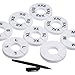 Eboot 40 Pieces Clothing Size Dividers Retail Round Closet Size Dividers White Hangers Plastic Clothes Rack Preprinted in XXS to XXL for Home or Clothing Store