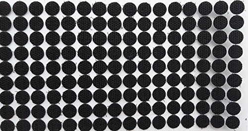 HomeABC Hook & Loop Fastener Dots Coins Adhesive Backed Self Adhesive Dots Tapes, 0.59 inch Diameter(15mm) , 500 Pair, Black