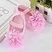 Hot Sale!Canserin Baby Girl Chiffon Flower Elastic Band Walking Shoes (12(6~12 Month), Pink)