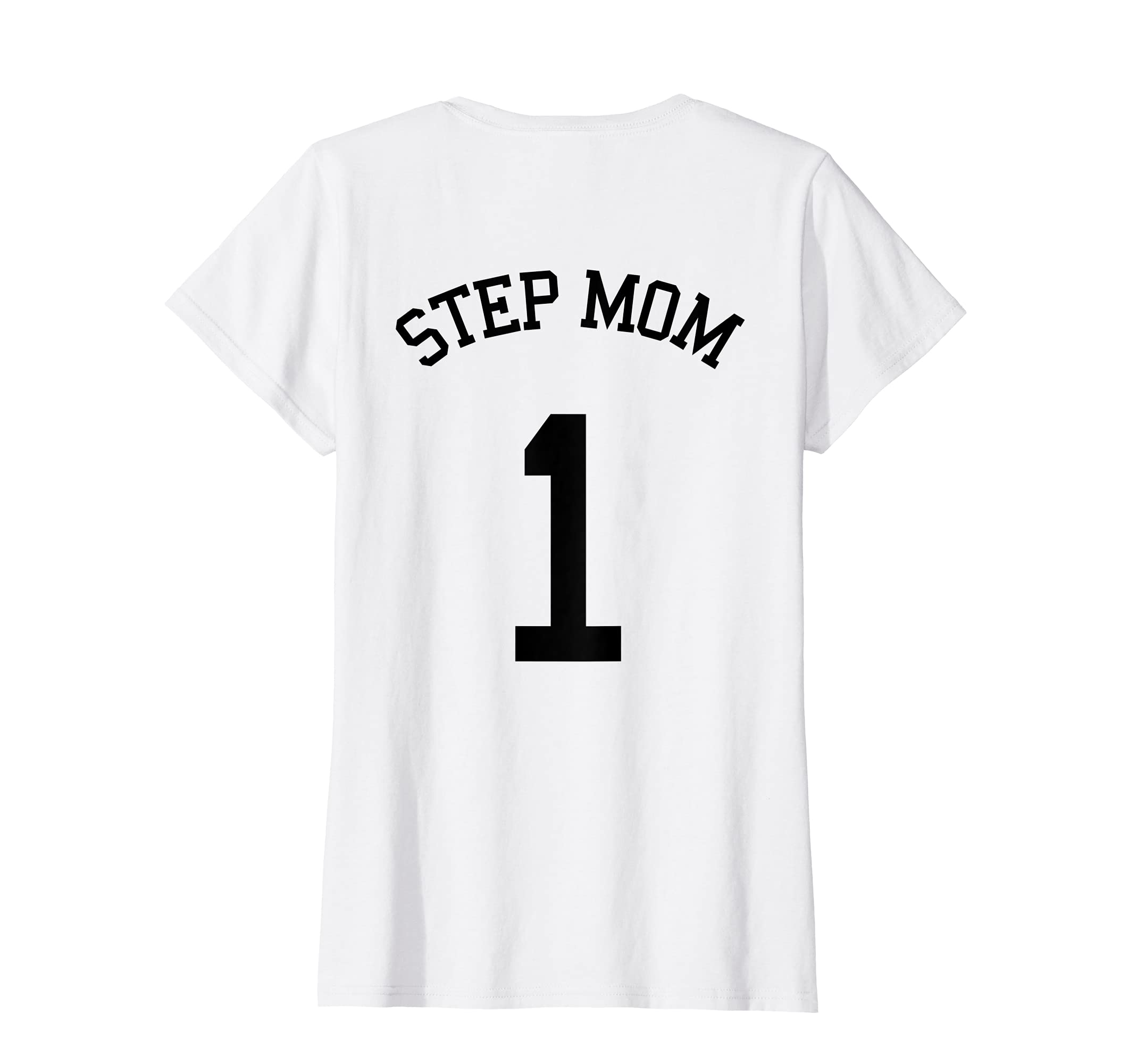 Womens Step Mom Shirt No. 1 Football Soccer Basketball Stepmother T-Shirt