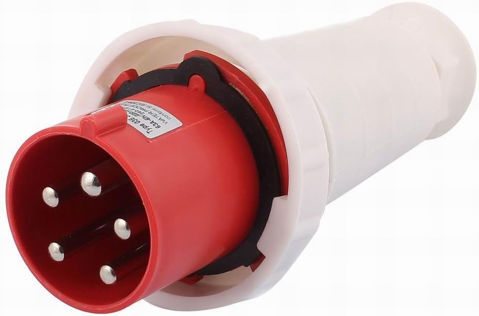 Houseuse AC 240V-415V 63A IP67 3P+N+E 5-Terminal Male Industrial Electrical Plug