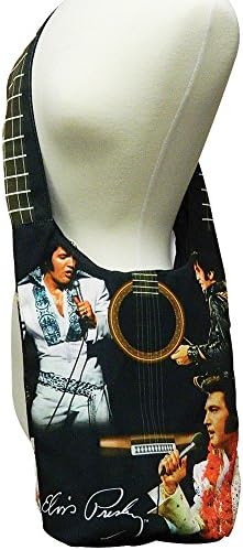 Elvis Presley Cross Body Hobo Purse Poly/Canvas Material w/ Zippered Pocket