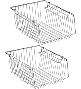 Amazon.com: blitzlabs 14'' Stacking Large Storage Baskets Refrigerator ...