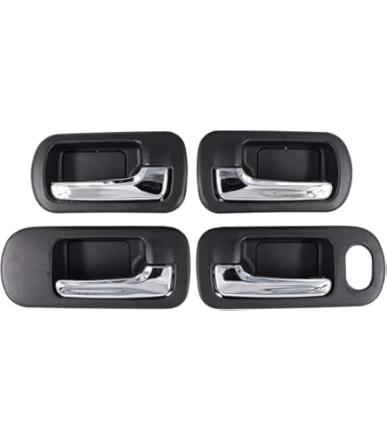 Manija Interior Puerta Izquierda Delantera Para Honda Civic Coupé 2001-2005 - Color Negro, Con Orificio Para Cerradura, Marca Evan-Fischer